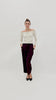Maglia crop off-shoulder con laccio