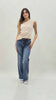 Top monospalla drappeggiato con spalline regolabili in tessuto fluido