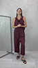 Total Look Rosso India in Lino – Gilet e Pantalone