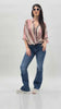 Camicia ampia in Tencel leggero a righe con manica morbida