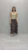 Top crop filo Lurex Scollo a V