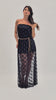 Abito in pizzo Midnight Bloom con fusciacca