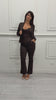 Pantalone Margot Flare Marrone