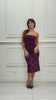Abito midi Floris drappeggiato