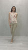 Top senza maniche in georgette fantasia