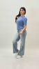 Jeans wide leg a vita media in premium denim