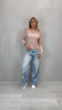 Jeans wide leg stampa fiorata