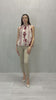 Top senza maniche in georgette fantasia
