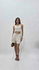 Shorts vita alta in lino e cotone