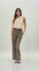 Pantalone palazzo con elastico sul retro e tasche laterali a scomparsa