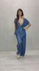 Completo chambray con giacca fluida e pantalone