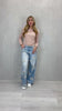 Jeans wide leg stampa fiorata