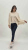 Cardigan aperto in filato lurex leggero manica lunga
