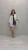 Shorts in denim con fondo sfrangiato