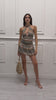 Completo Top e Minigonna Ibiza in Filo Rete Lurex Fantasia