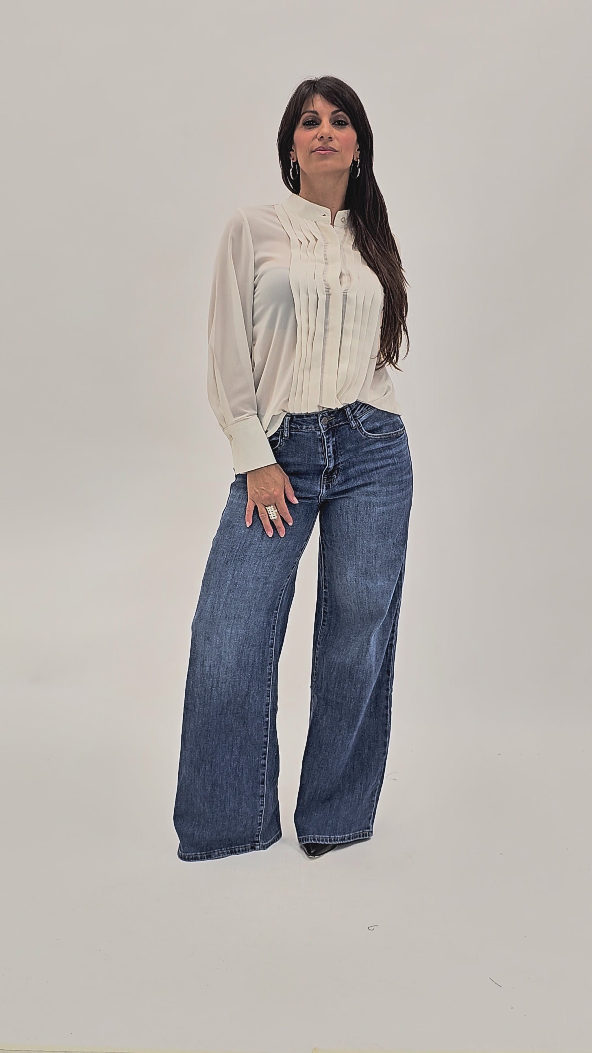 Camicia Georgette Pleats.