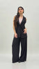 Gilet sartoriale lungo con rever a lancia