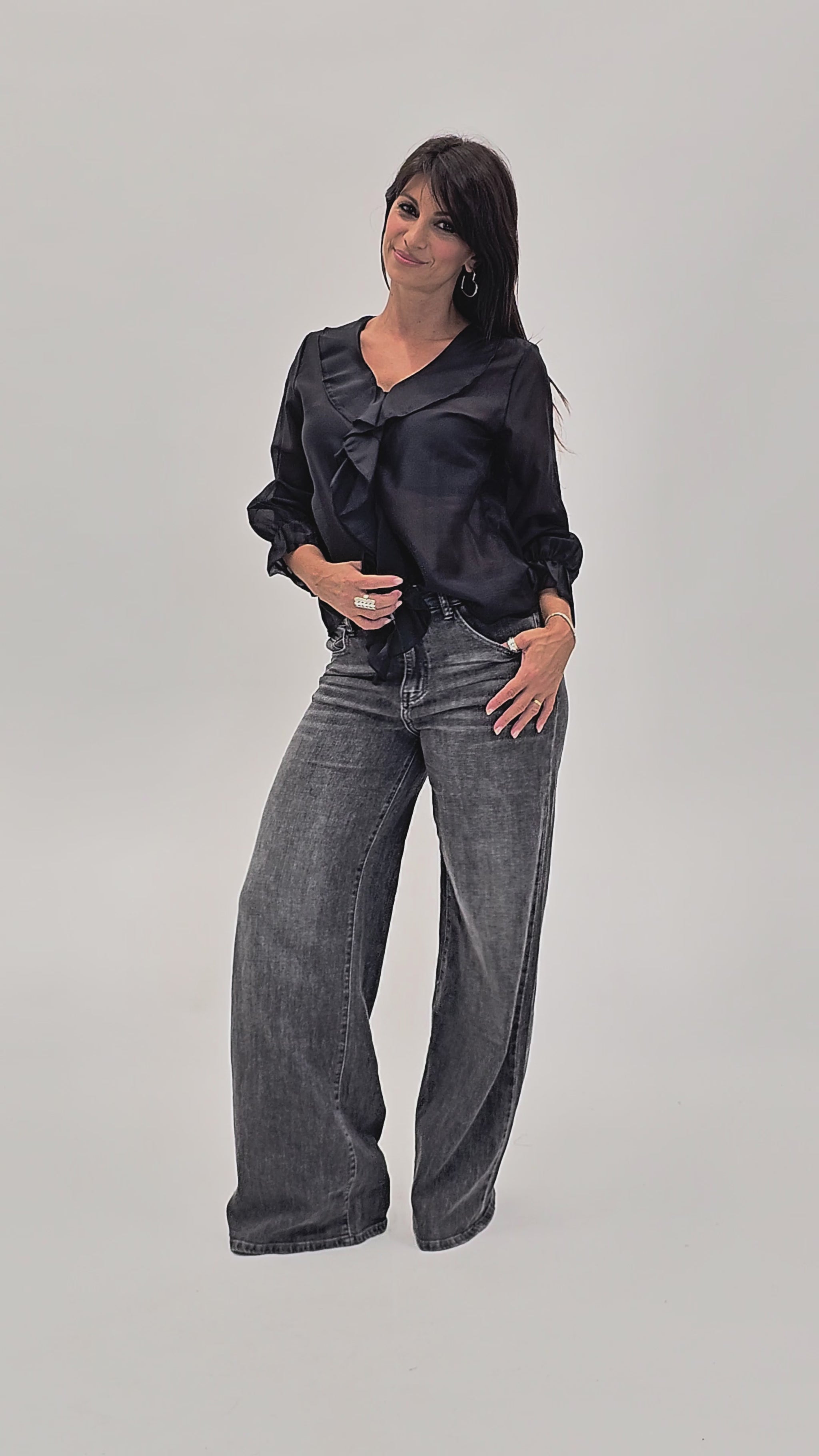 Blusa Tencel Ruffle.