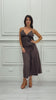 Top Fiammato con Scollo a Triangolo Made in Italy