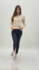 Cardigan in viscosa lurex con bottoni gioiello e scollo a V