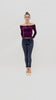 Maglia crop off-shoulder con laccio