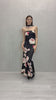 Abito Lungo Floreale in Maglina con Foulard