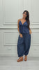Top Fiammato con Scollo a Triangolo Made in Italy