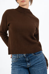 Maglione CozyVibe collo vulcano in misto viscosa