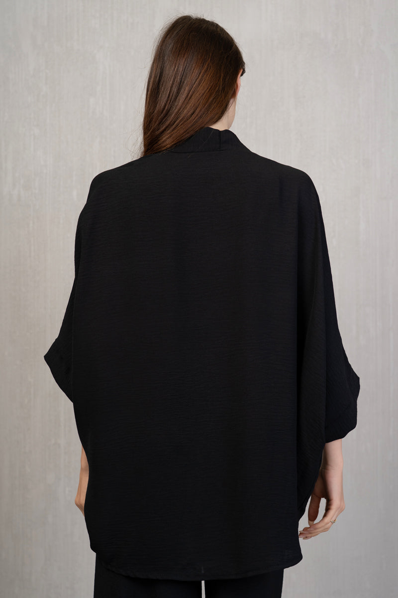 Kimono corto in tessuto fluido