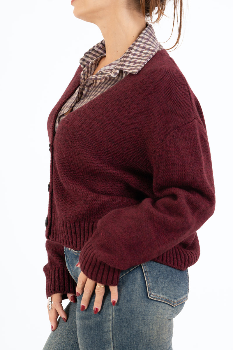 Cardigan SoftMood in misto lana con bottoni