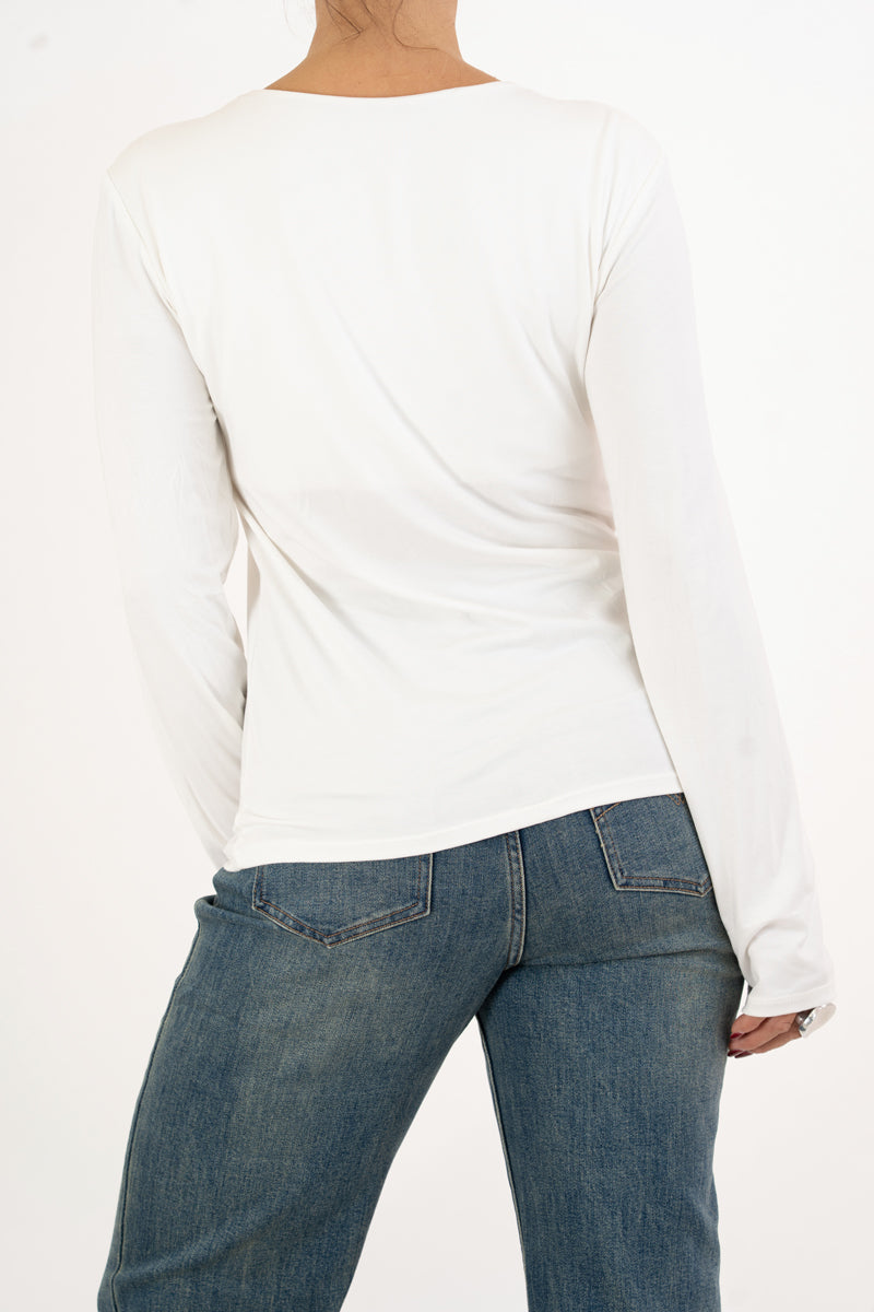 Maglia Dream Soft Touch in viscosa con girocollo ampio