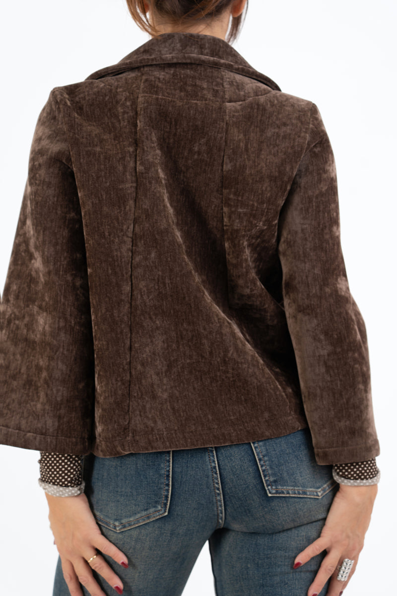 Cappottino VelvetShell corto doppio petto