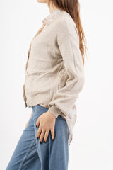 modella indossando Cardigan ampio con scollo a V e maniche a palloncino colore