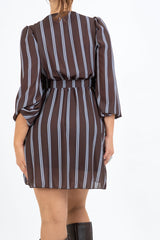 Abito Rigato Georgette Charm