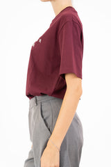 T-shirt in cotone con ricamo “mi mandi fuori di testa”