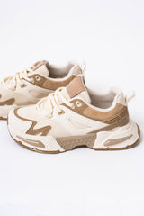 Sneakers Chunky Bicolor con Dettagli a Rilievo