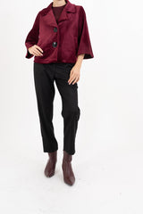 Pantalone CityLine slim fit in poliviscosa nera