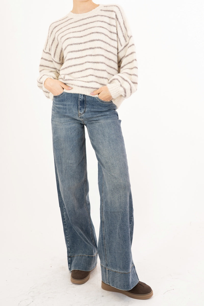 Maglione Soft Lines over a righe