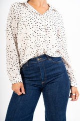 Camicia velata DotBloom a pois
