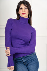 Maglione misto viscosa dolcevita