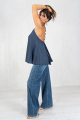 Top Crystal Back in viscosa leggera