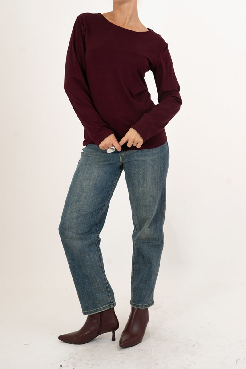 Maglia Dream Soft Touch in viscosa con girocollo ampio