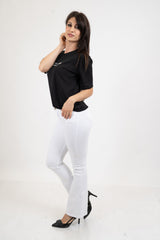 T-shirt scritta cotone “Che fatica...”.