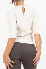 Maglia Chic a Trecce con Perle