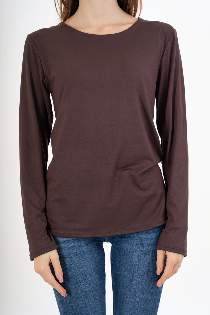 Maglia Dream Soft Touch in viscosa con girocollo ampio