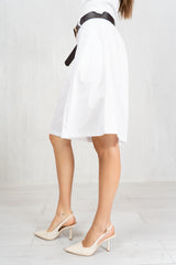 Bermuda Skirt Illusion in cotone con cintura