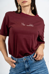 T-shirt scritta cotone “No Vabbè”
