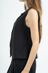 Gilet incrociato in misto viscosa