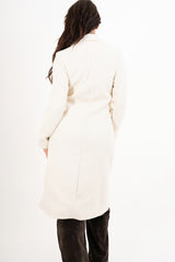 Cappotto Panna monopetto in panno