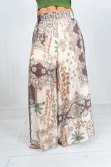 Pantalone Oriental Garden in tencel velato